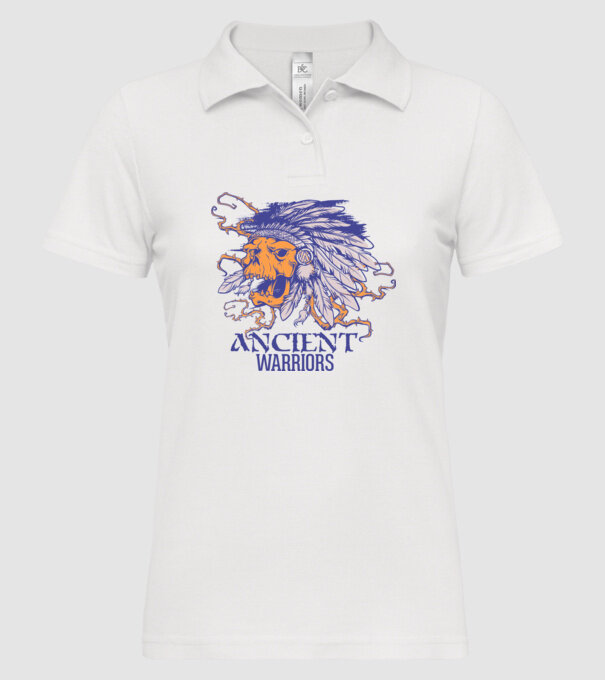 Ancient Warriors model alb pe tricou