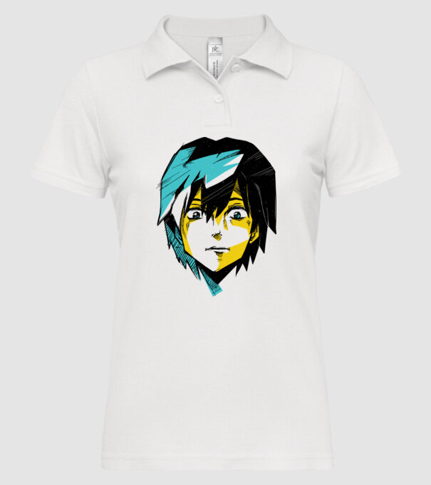 Cap Anime model alb pe tricou