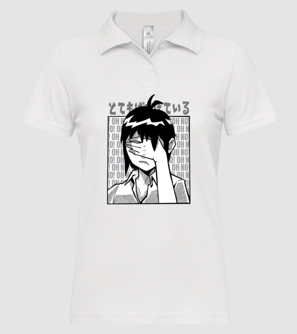 Cap Anime model alb pe tricou