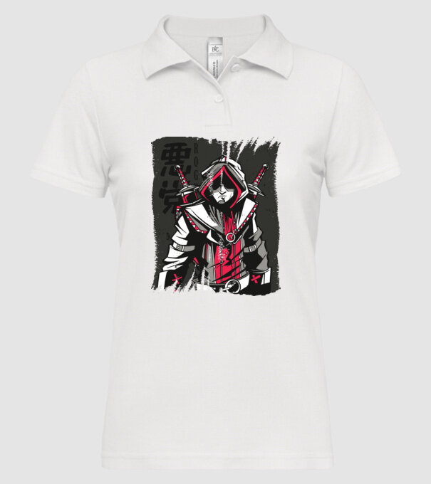 Războinic Anime model alb pe tricou