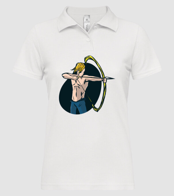 Fată arcaș Anime model alb pe tricou