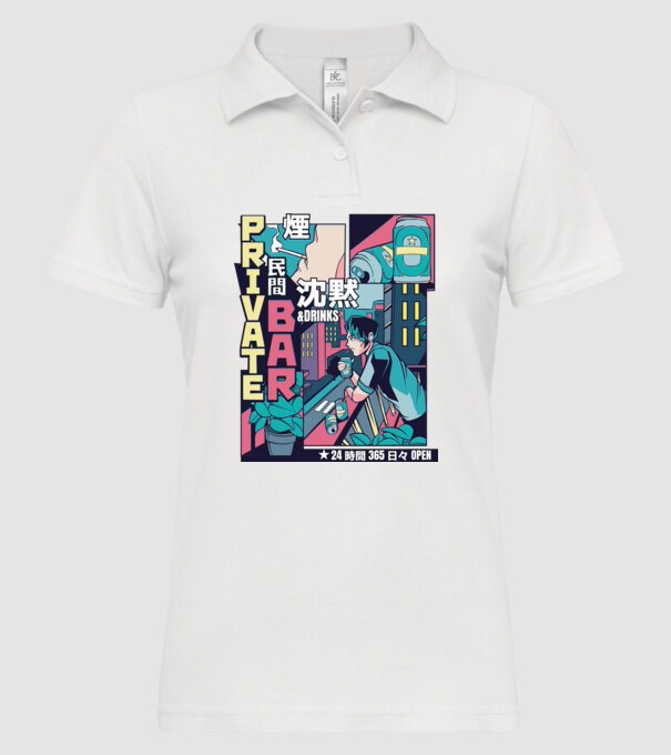 Anime Vaporwave benzi desenate model alb pe tricou