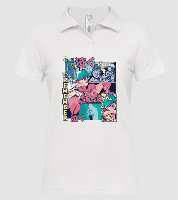 Anime Vaporwave benzi desenate model alb pe tricou