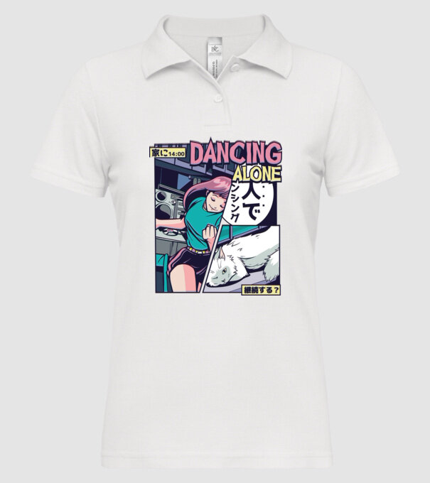 Anime Vaporwave benzi desenate model alb pe tricou