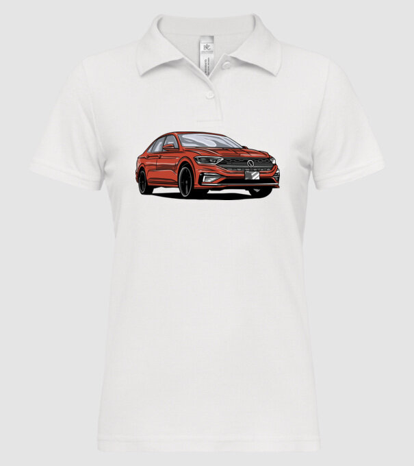 Mașină model alb pe tricou
