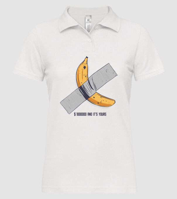 Ultima banană model alb pe tricou