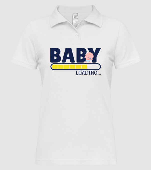 Baby is loading - tricou amuzant pentru mămici model alb pe tricou