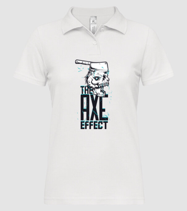 Efectul topor model alb pe tricou