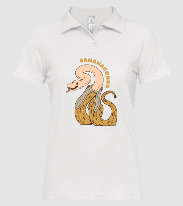 Bananaconda model alb pe tricou