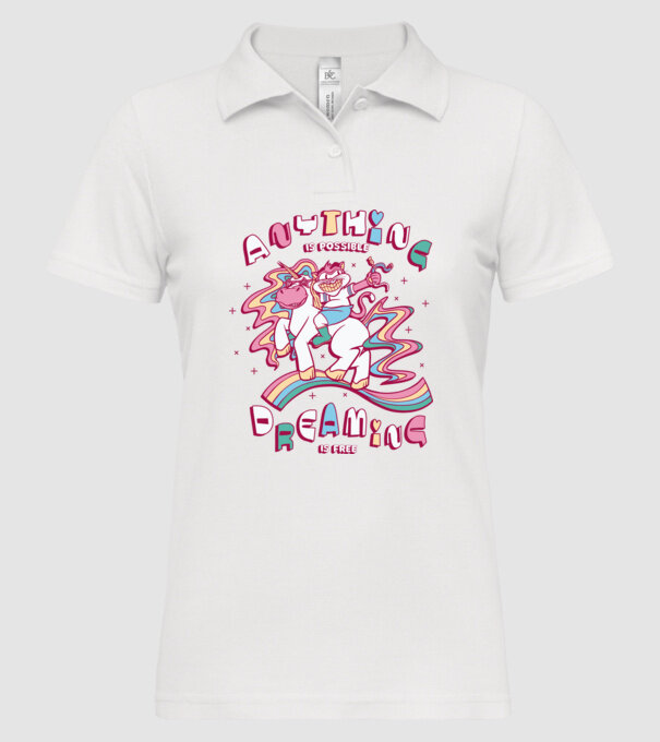 Orice este posibil Unicorn model alb pe tricou