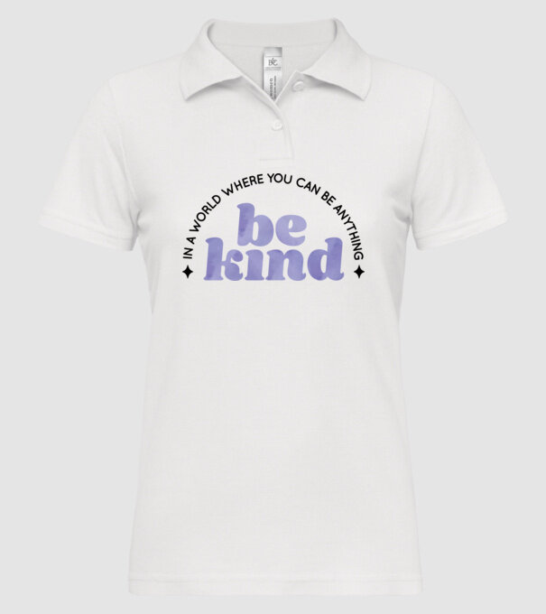 Be kind model alb pe tricou