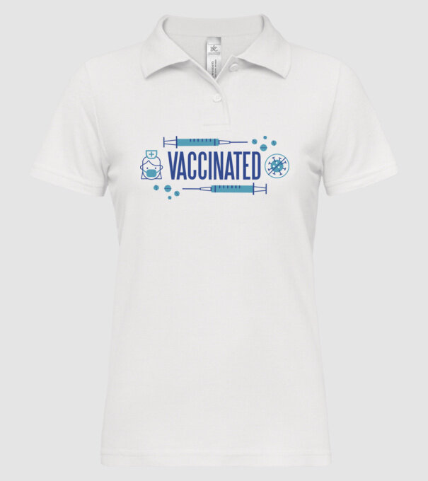 Sunt vaccinat model alb pe tricou