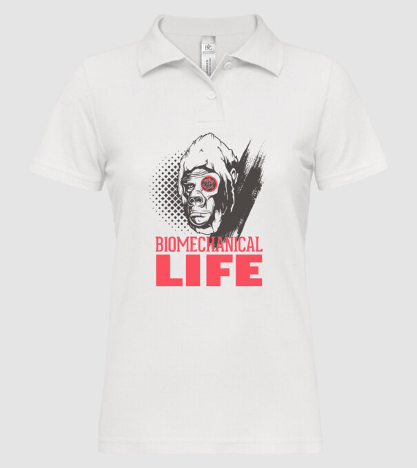 Biomechanical Life 2 model alb pe tricou