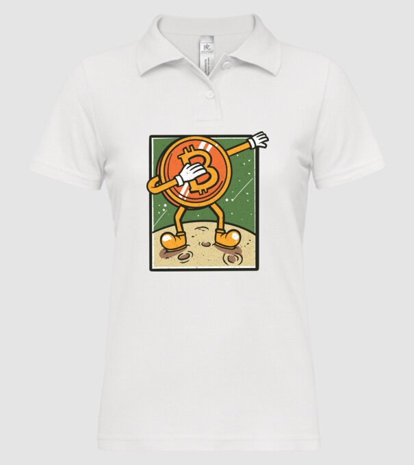 Bitcoin DAB model alb pe tricou