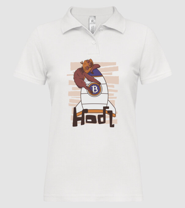 Bitcoin Hodl Leneș model alb pe tricou