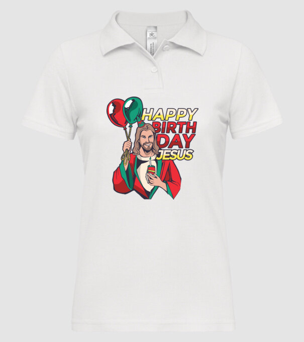 La mulți ani, Isus model alb pe tricou
