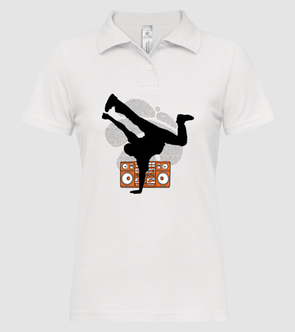 Dansator Break model alb pe tricou