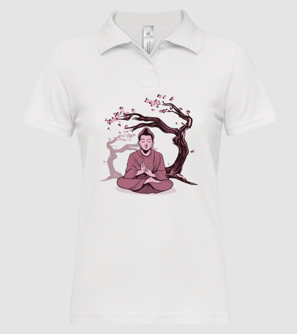 Buddha Meditație model alb pe tricou