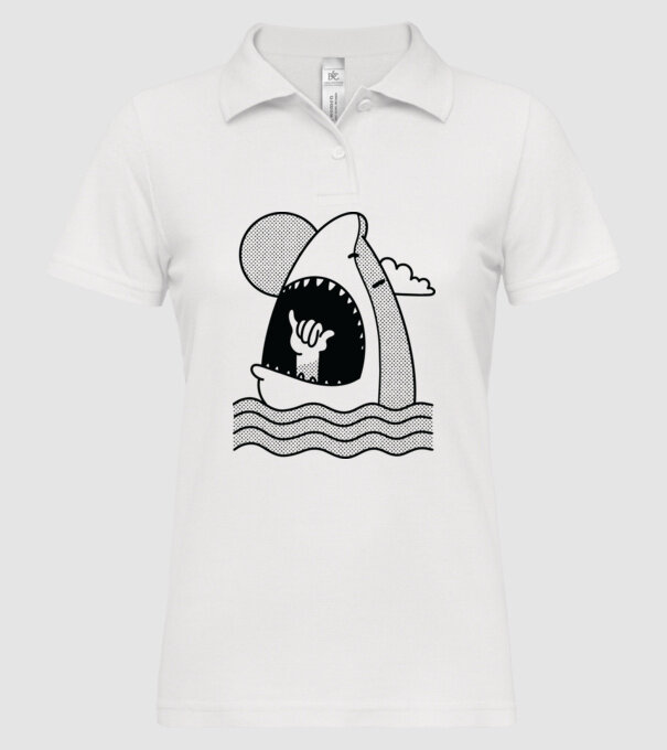 Rechin Aloha model alb pe tricou