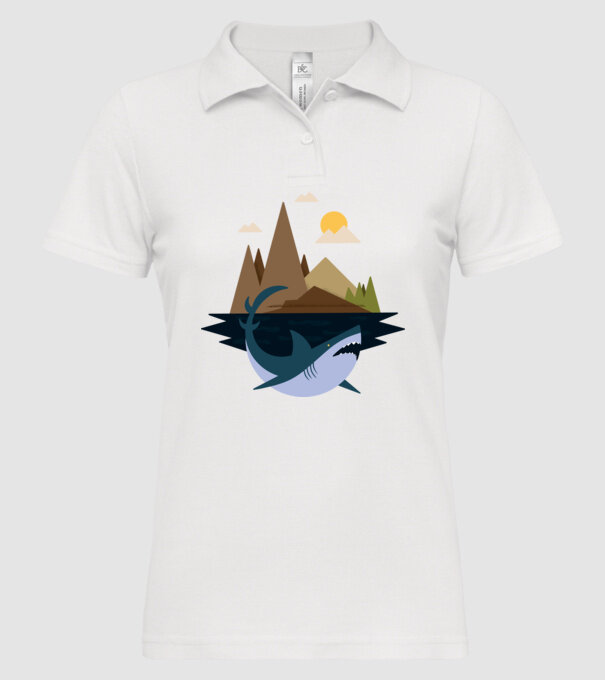 Rechin Natură model alb pe tricou
