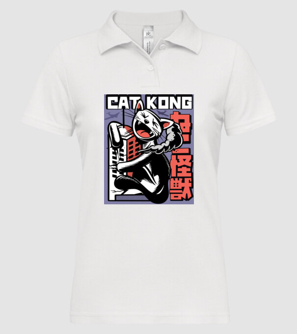 Cat Kong model alb pe tricou