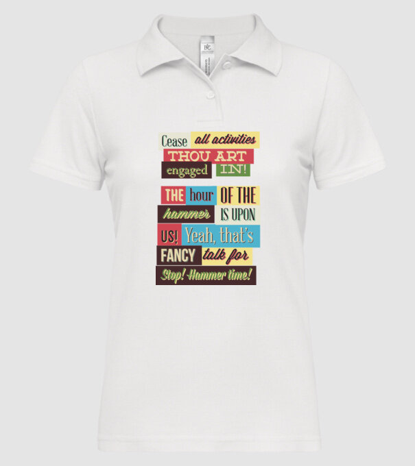Cease all activities thou art engaged in model alb pe tricou