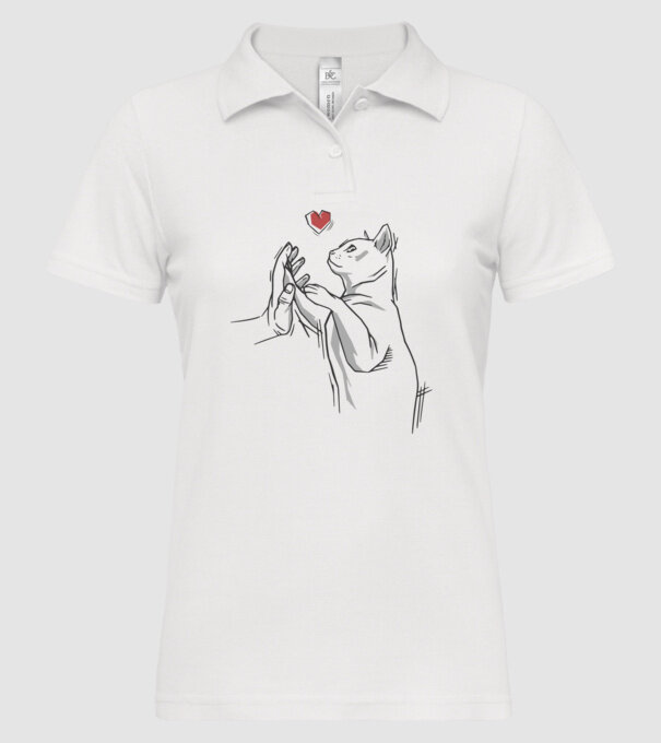 Prietenie Pisică Cal model alb pe tricou