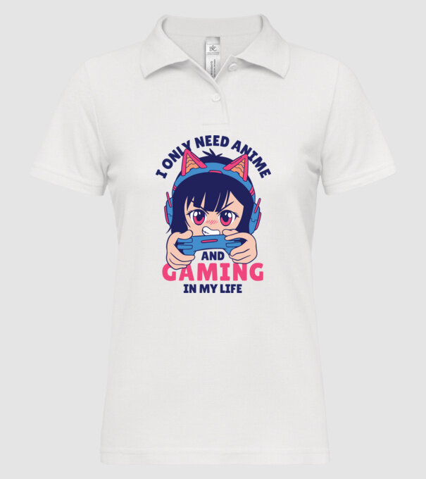 Am nevoie doar de Anime și Jocuri model alb pe tricou