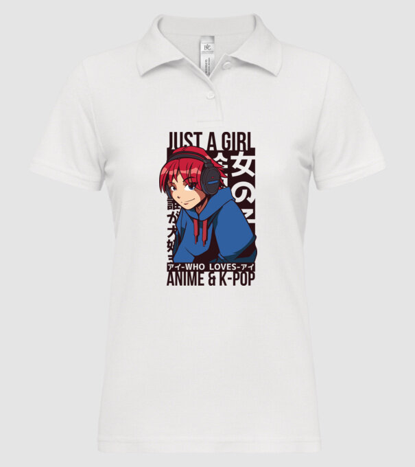 Doar o fată căreia îi place Anime și K-Pop model alb pe tricou