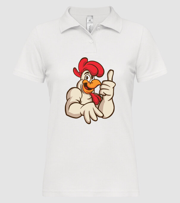 Pui model alb pe tricou