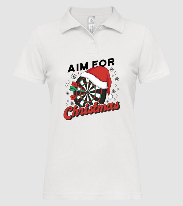 Darts Crăciun model alb pe tricou