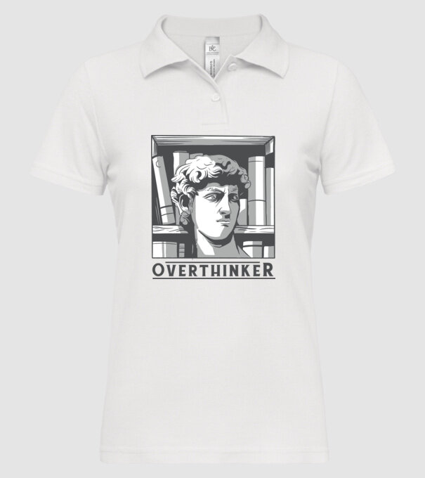 Statuia lui David model alb pe tricou