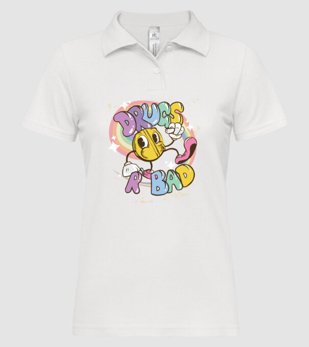 Drugs are Bad - Drogurile sunt rele pentru prevenire model alb pe tricou