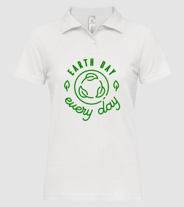 Earth Day Every Day - Ziua Pământului model alb pe tricou