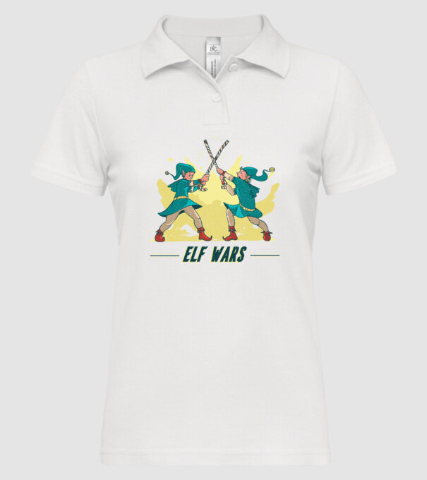 Războiul elfilor model alb pe tricou
