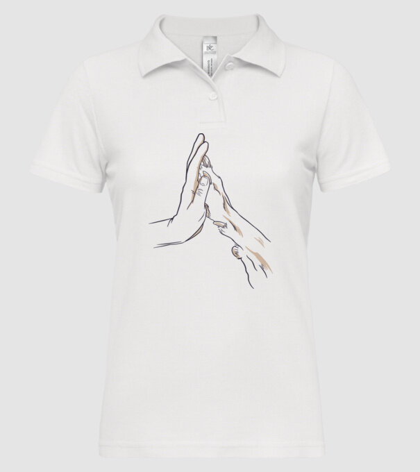 Prietenia câine om model alb pe tricou