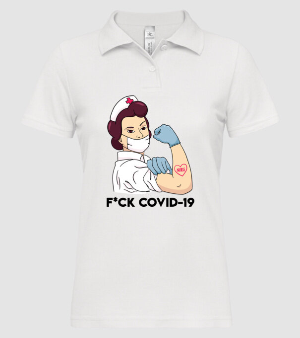 FCK Covid-19 Coronavirus model alb pe tricou