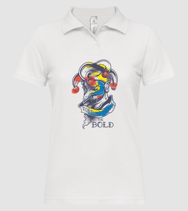 Fortune favours the Bold model alb pe tricou