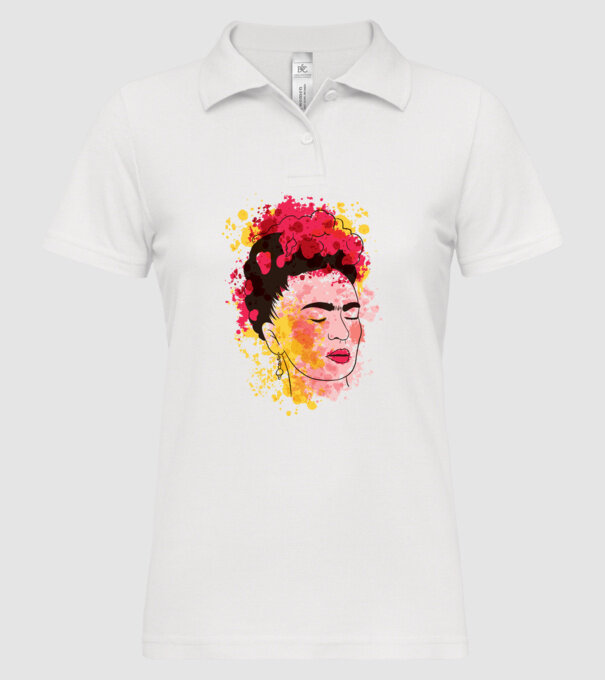 Frida Kahlo model alb pe tricou