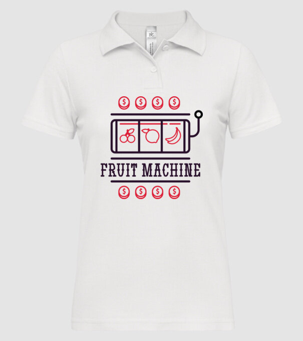 Fruit Machine Slot Machine model alb pe tricou