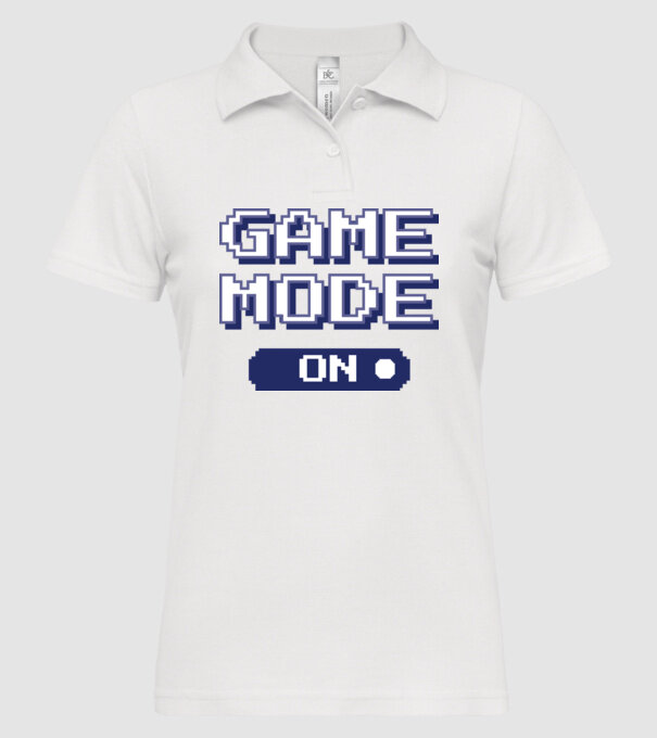 Game mode on Gamer pixel model alb pe tricou