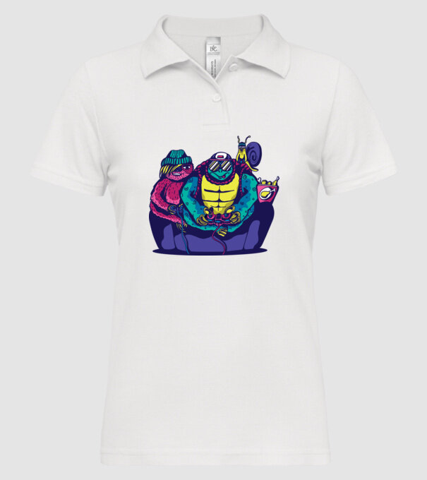 Animale Gamer model alb pe tricou