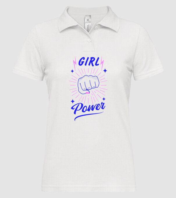 Girl Power Ziua Femeii model alb pe tricou