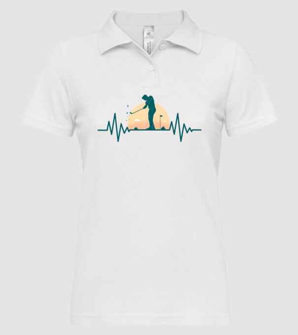 Golf Bătăi de inimă model alb pe tricou