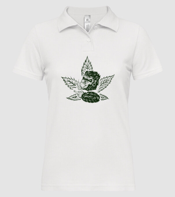 GORILĂ cannabis model alb pe tricou