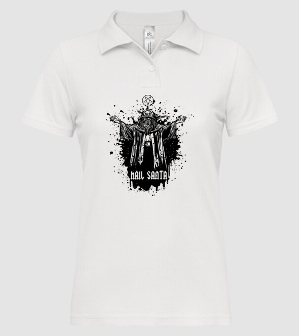 Hail Santa model alb pe tricou