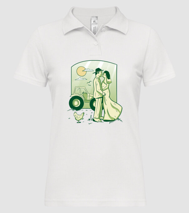 Gazda se căsătorește model alb pe tricou