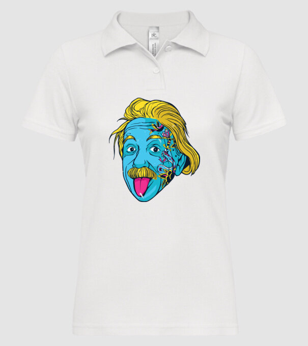 Hippy Albert Einstein model alb pe tricou