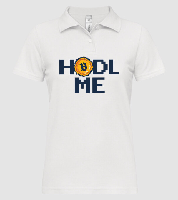 Hodl Me Bitcoin model alb pe tricou