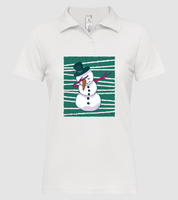 Om de zăpadă DAB Crăciun model alb pe tricou